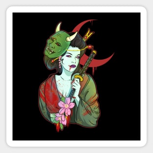 Undead Zombie Devil Girl Gisha Magnet